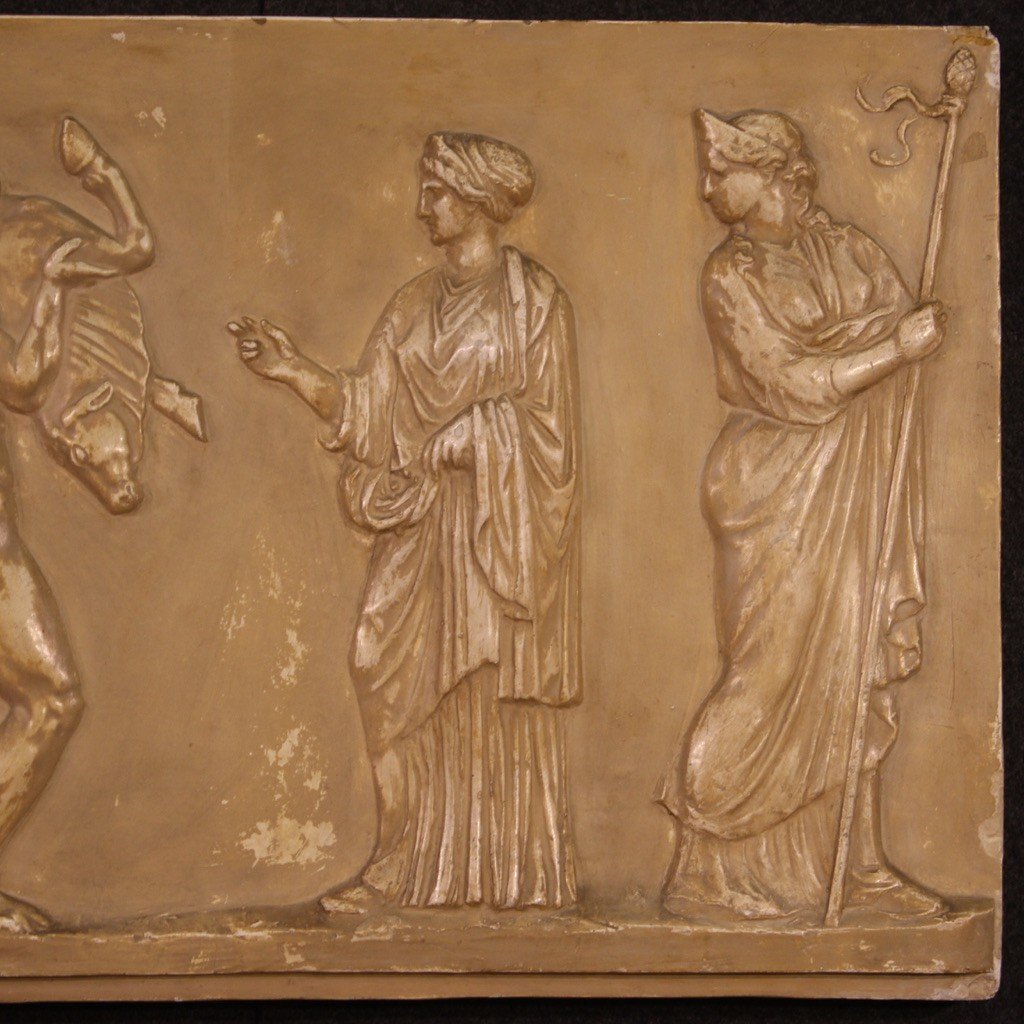 Grand Bas-relief En Plâtre Du 20ème Siècle-photo-1