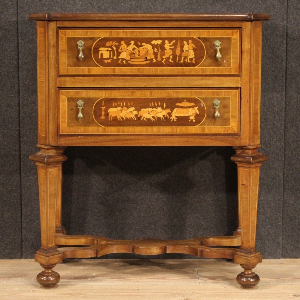 Commode En Bois Marqueté De Style Louis XIV-photo-3