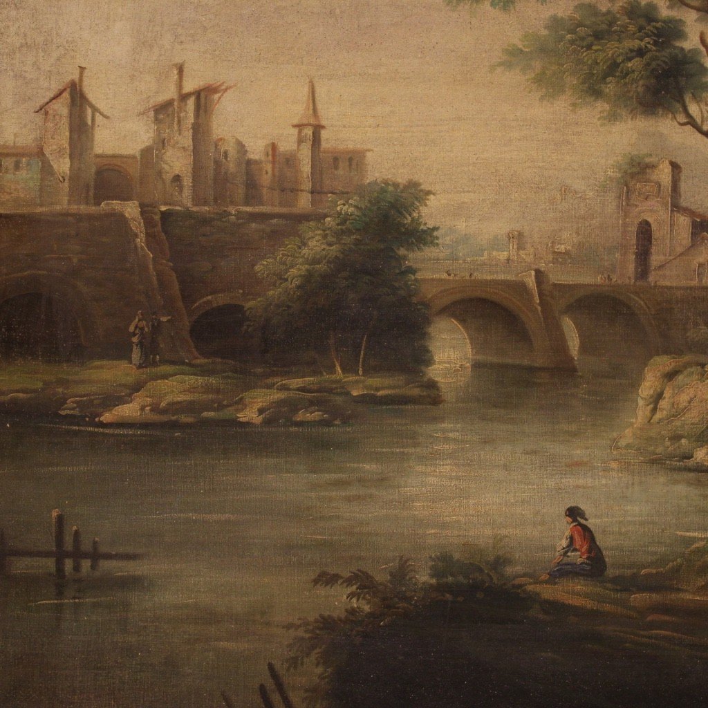 Peinture Italienne Du Milieu Du 20ème Siècle, Paysage-photo-3