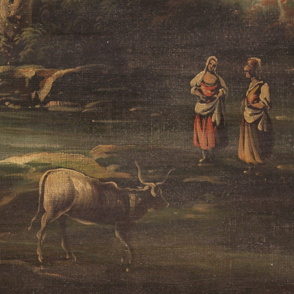 Peinture Italienne Du Milieu Du 20ème Siècle, Paysage-photo-6
