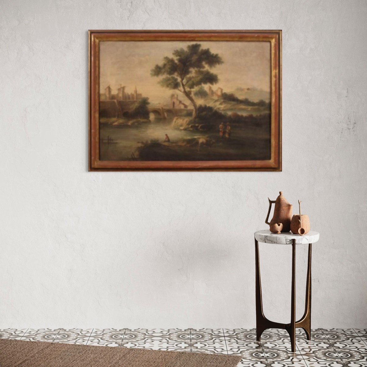Peinture Italienne Du Milieu Du 20ème Siècle, Paysage