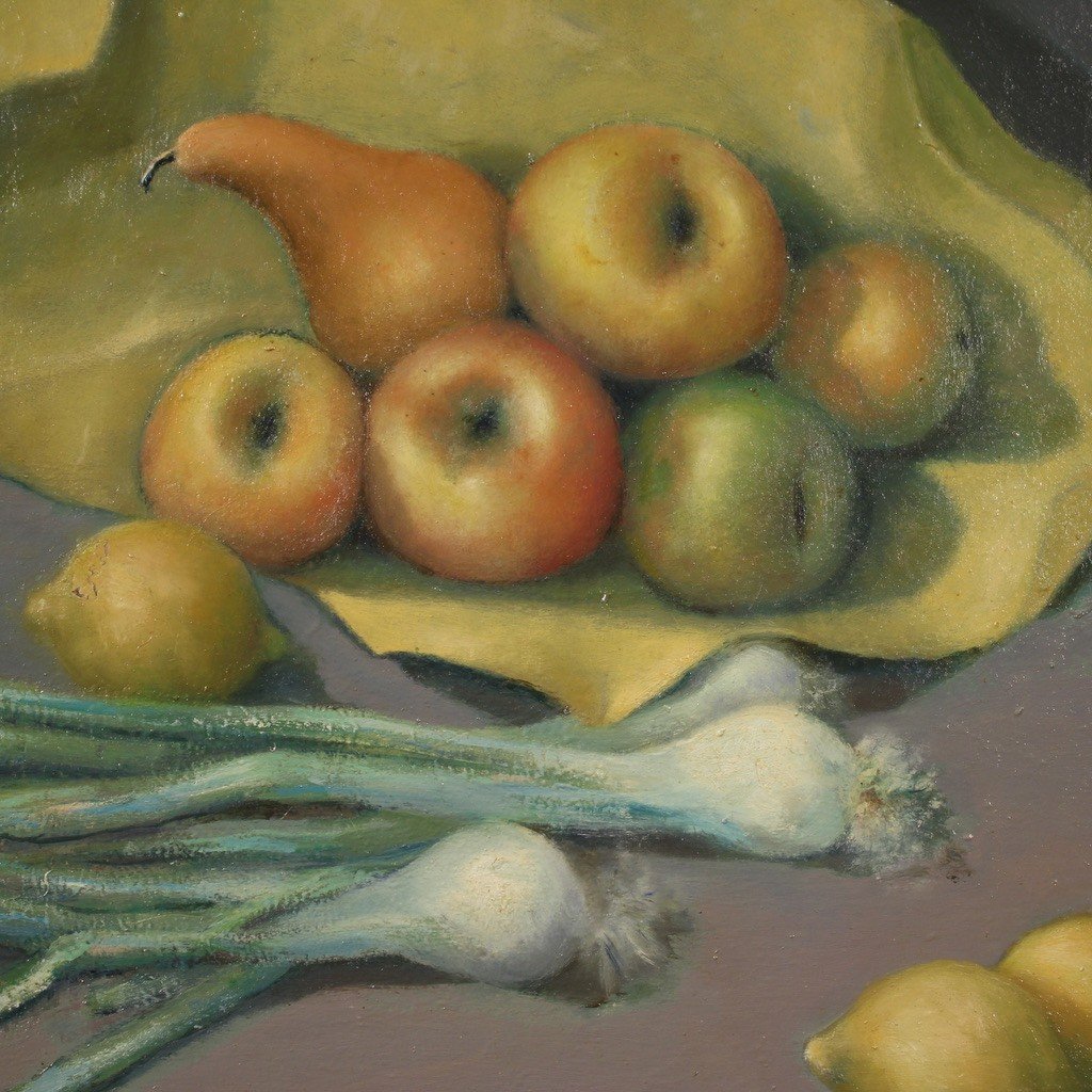 Tableau Italien Nature Morte Signée Par Valentino Ghiglia-photo-4