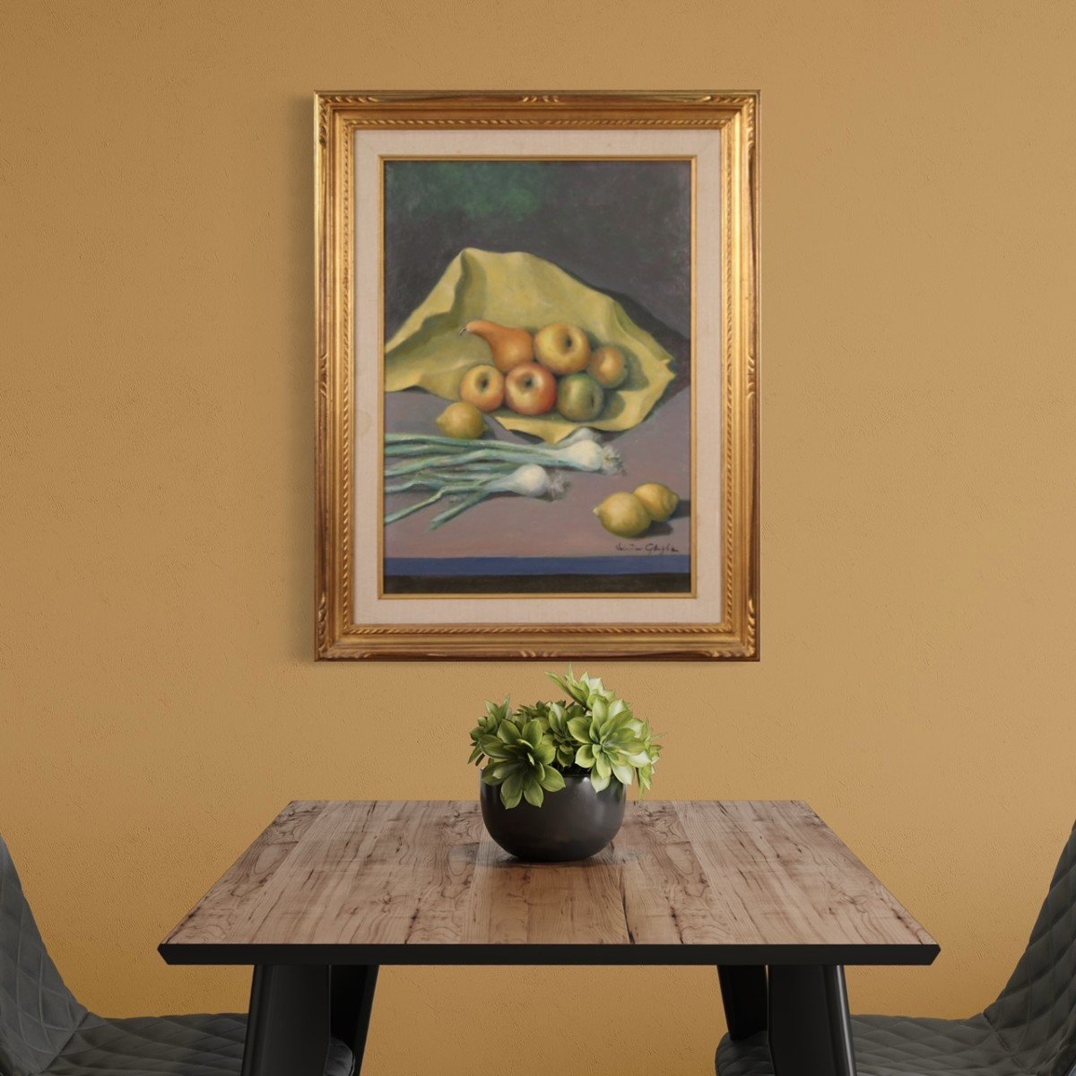 Tableau Italien Nature Morte Signée Par Valentino Ghiglia