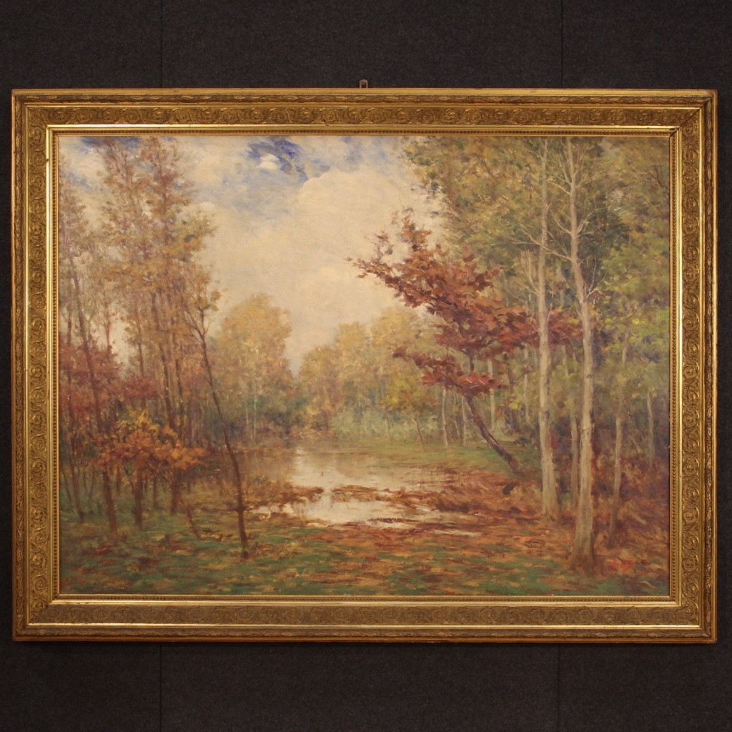 Tableau Italien Paysage Signé Et Daté Du 20ème Siècle