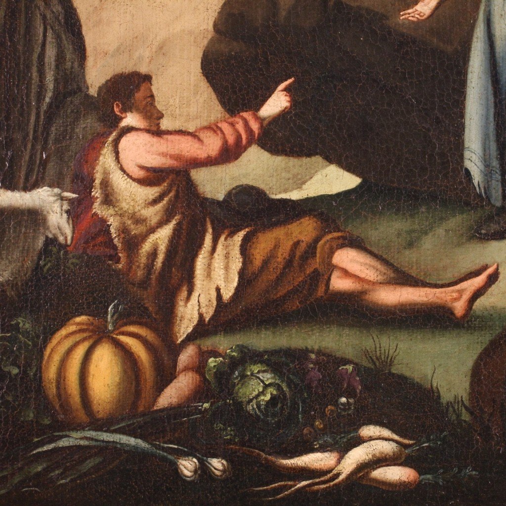 Painting Landscape Pastoral Scene From The 18th Century-photo-8