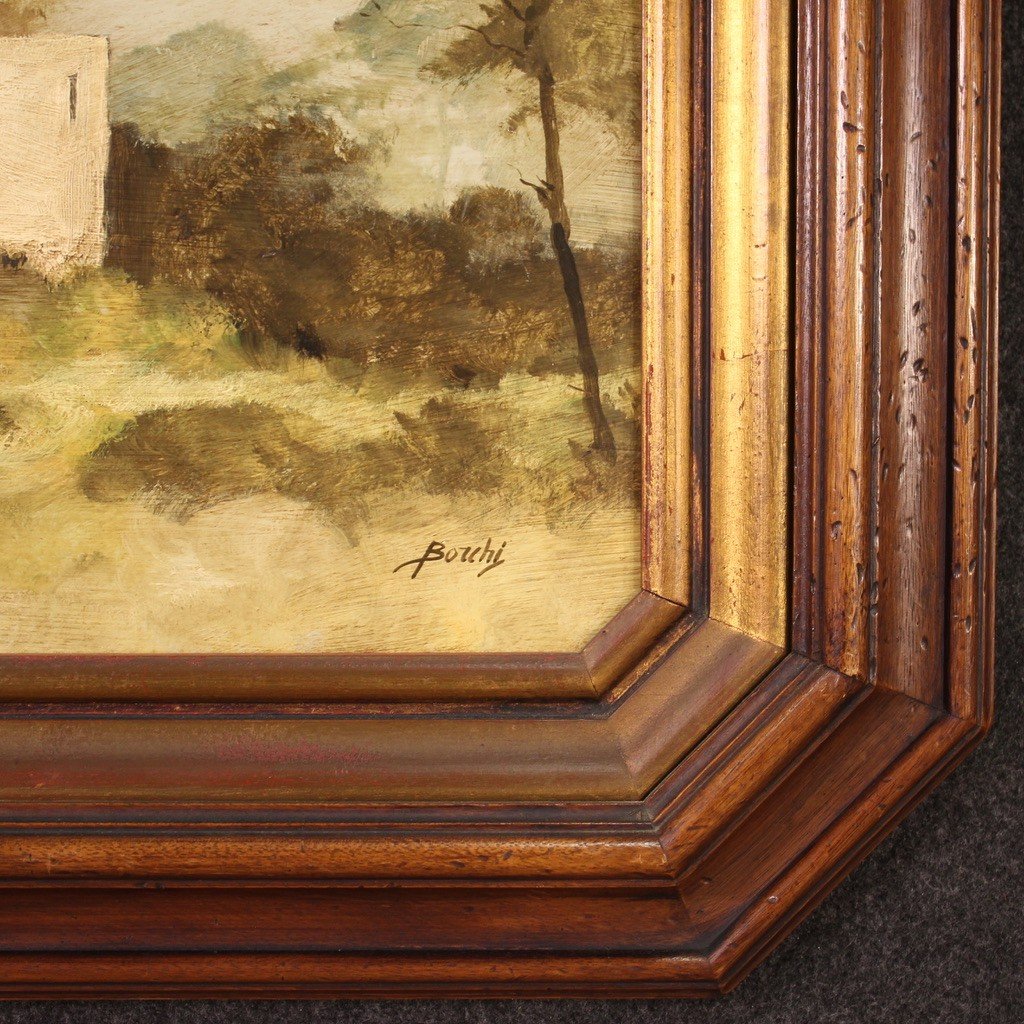 20th Century Italian Signed Landscape Painting-photo-1