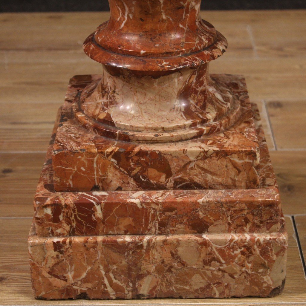 Great 19th Century Italian Red Marble Tub-photo-5