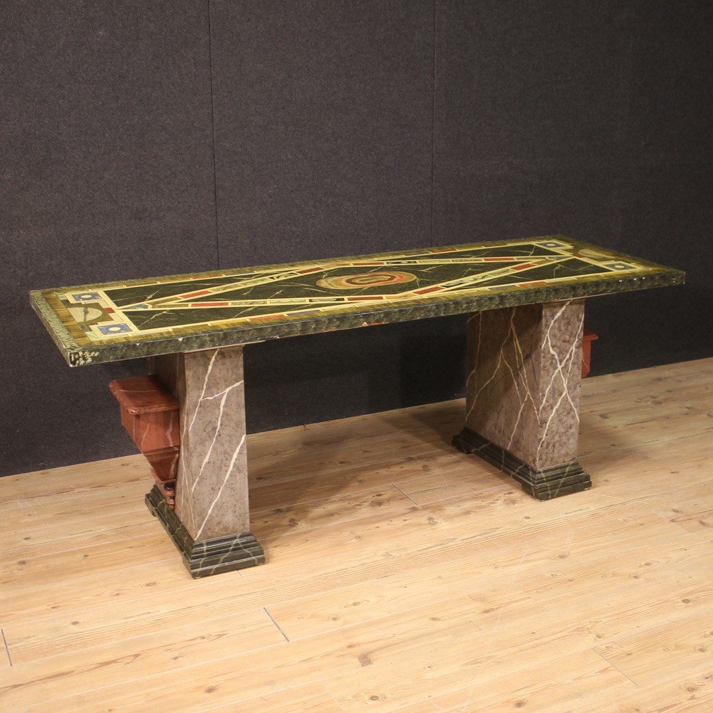 70's Dutch Lacquered Table-photo-4