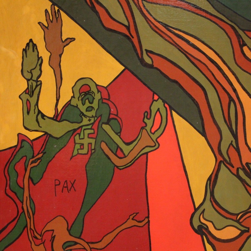 Surrealist Italian Painting Crucifixion From The 20th Century-photo-7