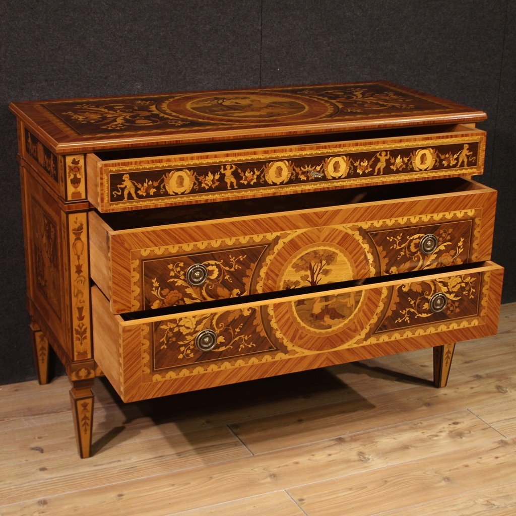 élégante Commode De Style Louis XVI Du 20ème Siècle-photo-3
