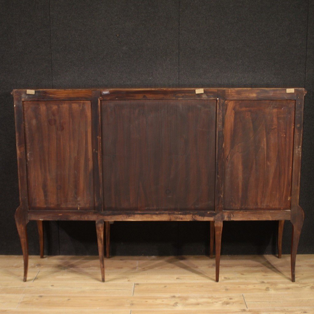Great 20th Century Inlaid Wood Bar Cabinet-photo-6