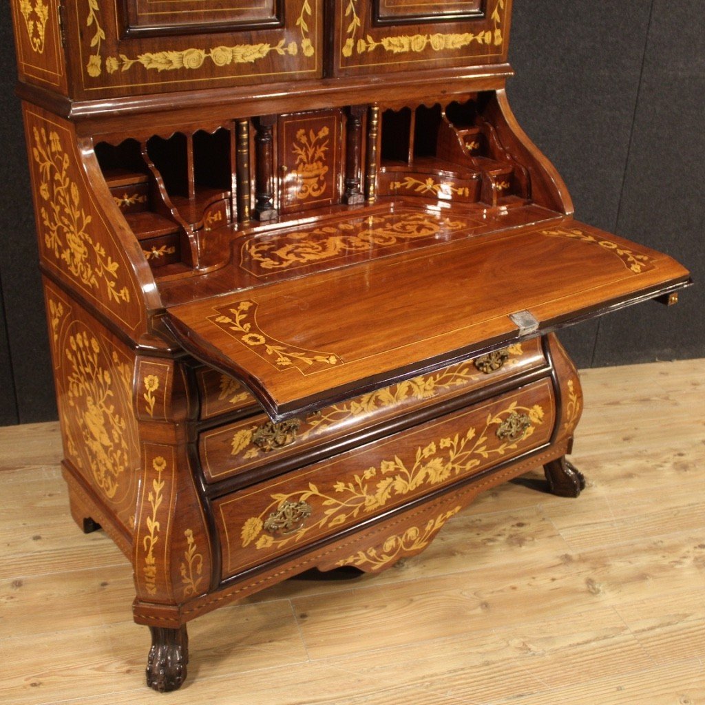 Dutch Inlaid Trumeau With Three Drawers From The 20th Century-photo-6