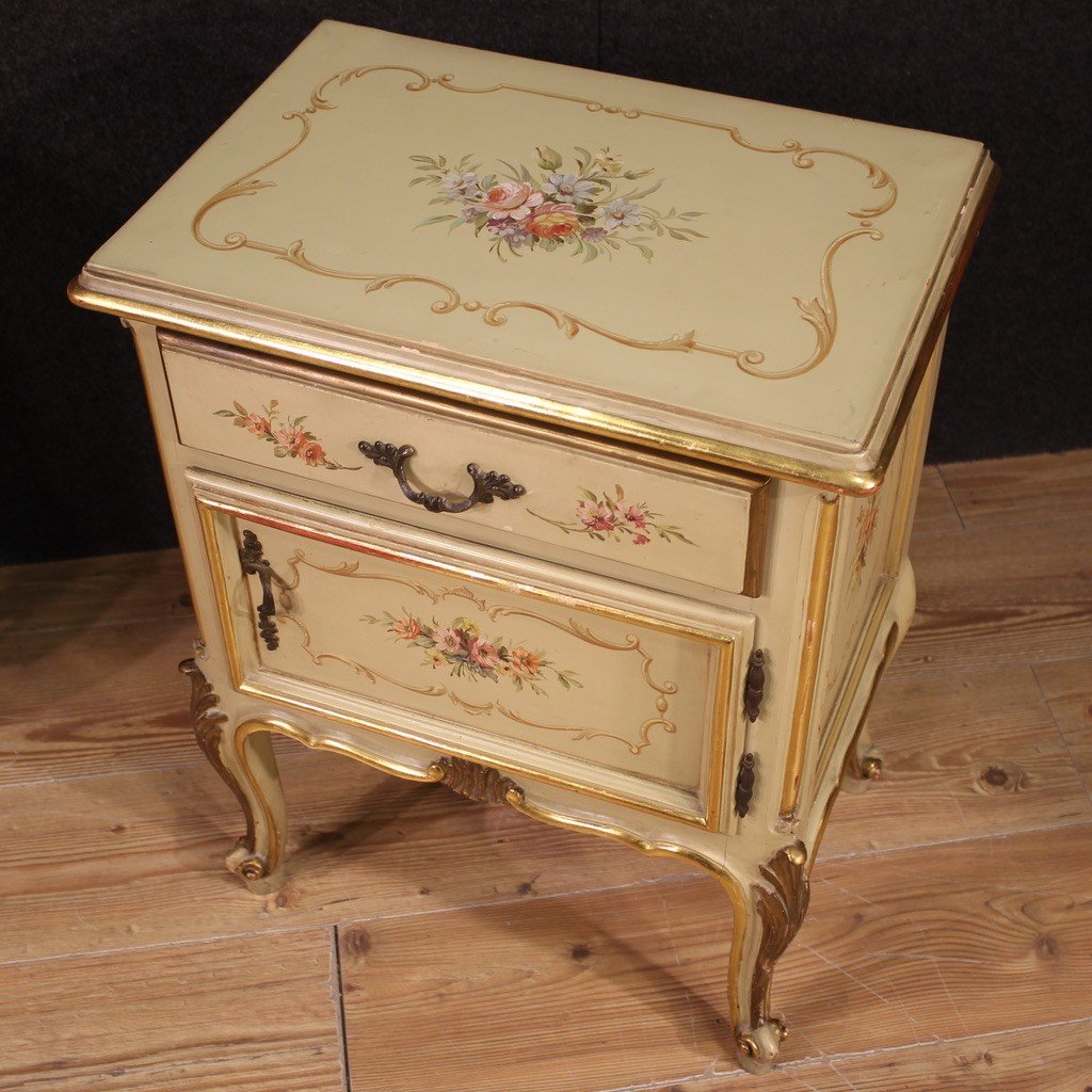 Pair Of 20th Century Lacquered Wooden Bedside Tables-photo-3