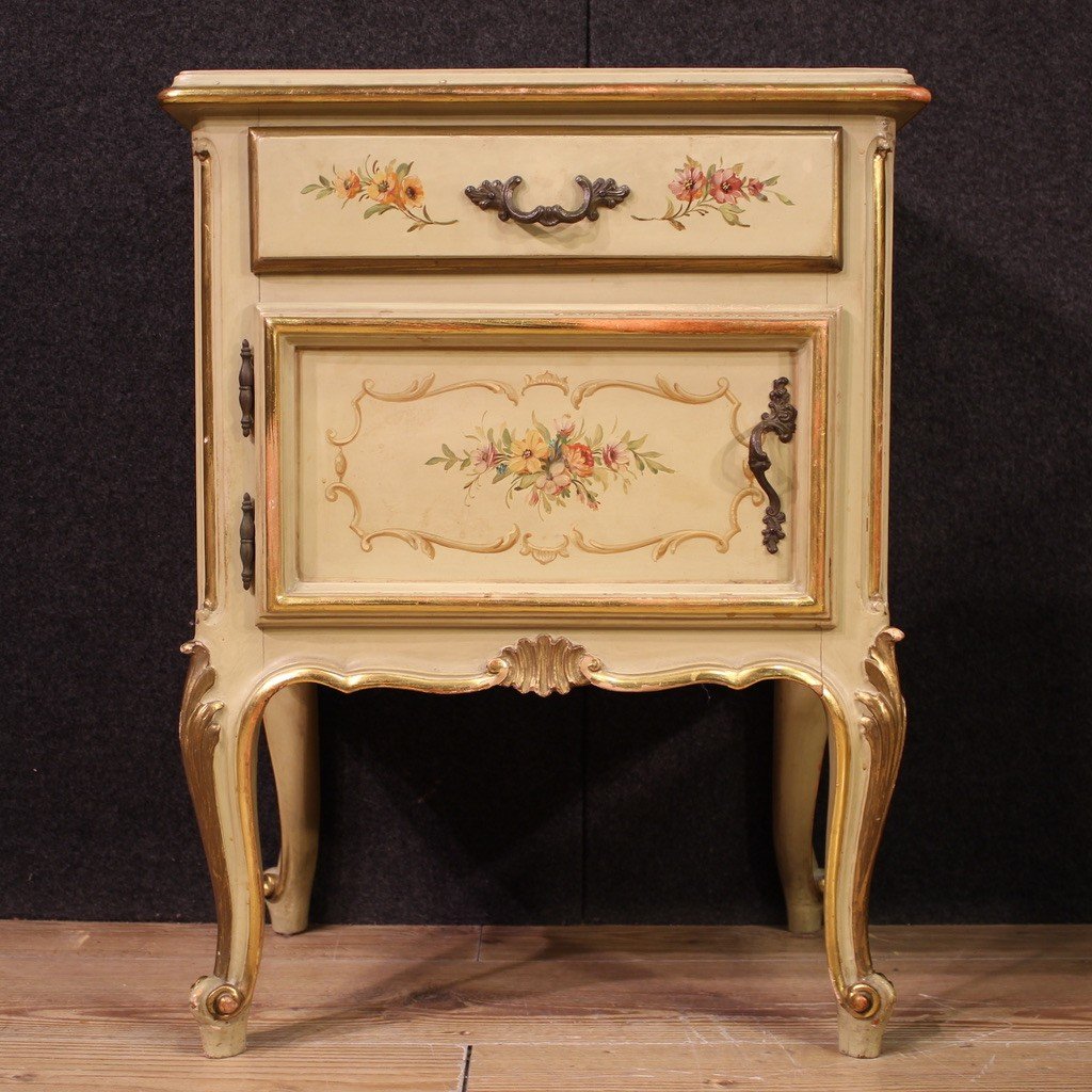 Pair Of 20th Century Lacquered Wooden Bedside Tables-photo-6