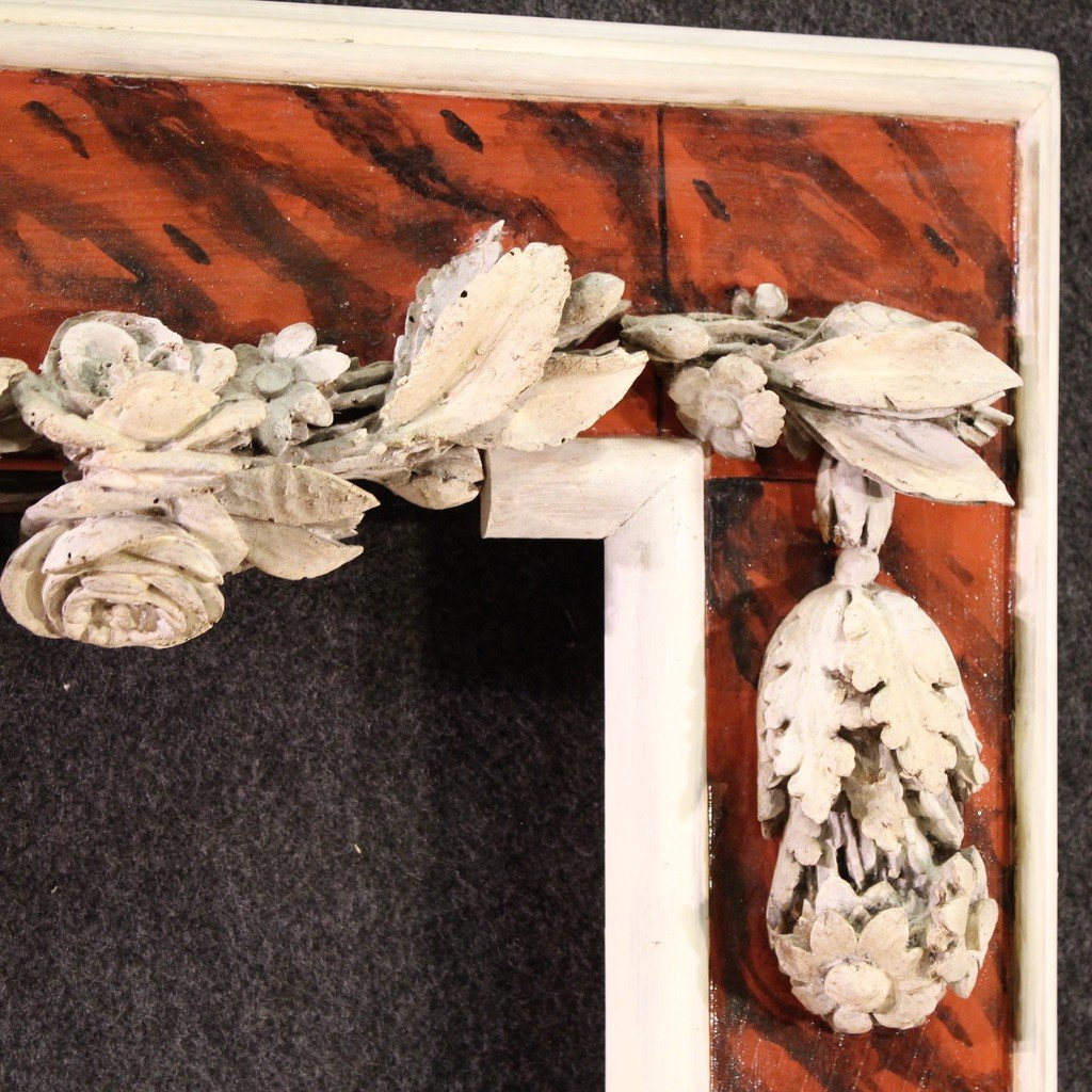 20th Century Italian Lacquered And Painted Frame-photo-4