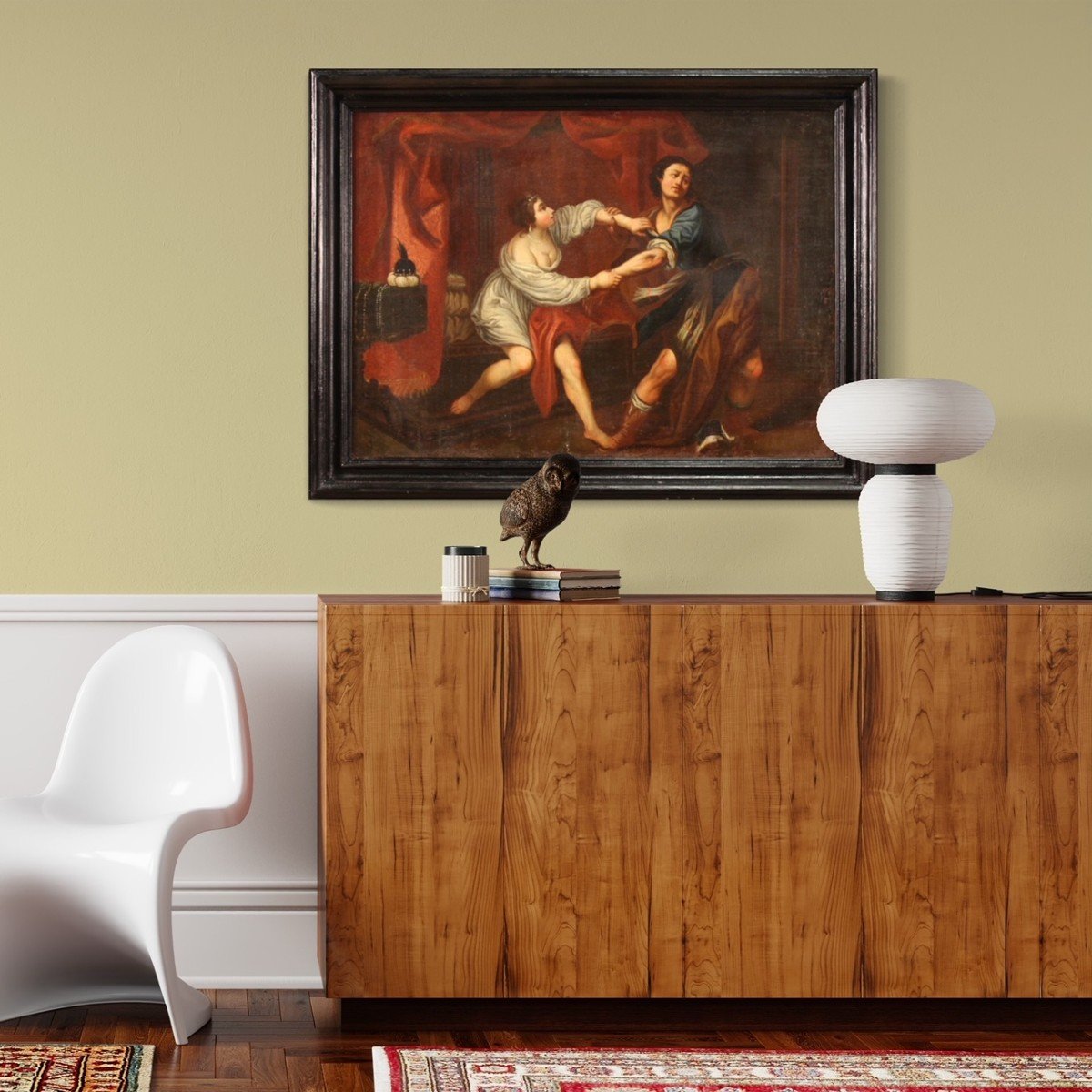 Tableau Du 18ème Siècle, Joseph Et La Femme De Putiphar-photo-1
