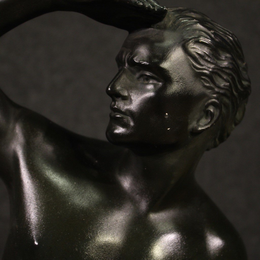 French Plaster Sculpture Depicting A Sailor-photo-6