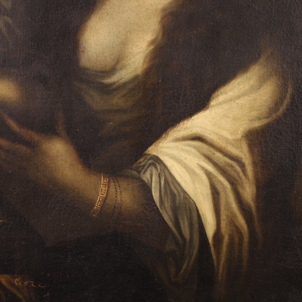 17th Century Italian Painting, Magdalene Renouncing The Vanities-photo-6