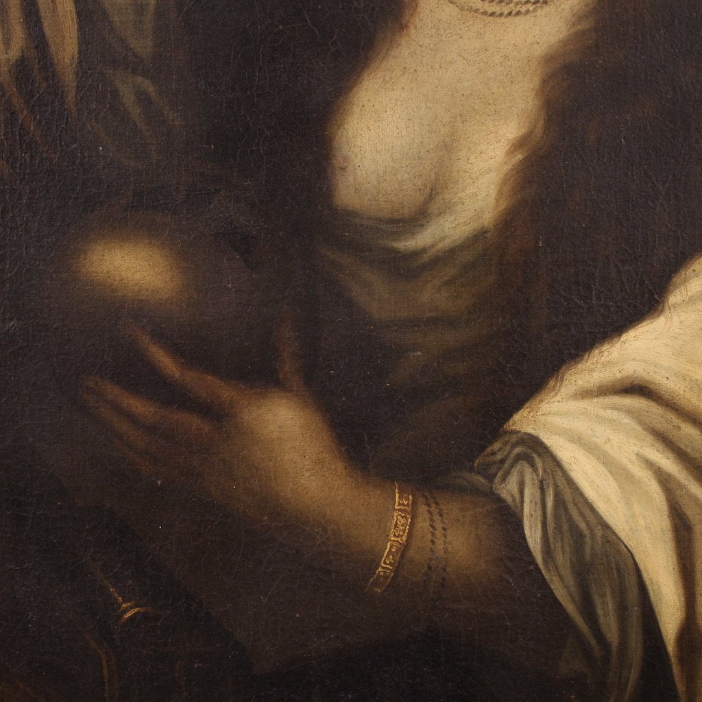 17th Century Italian Painting, Magdalene Renouncing The Vanities-photo-8