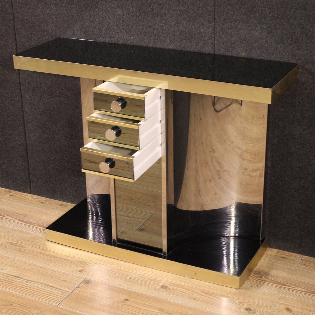 Italian Design Mirror Console 70's-photo-5