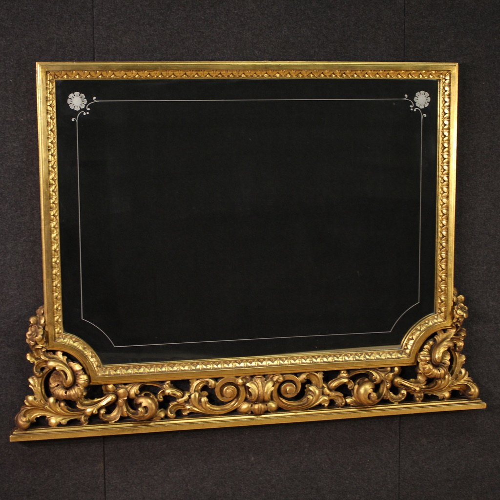 Great 20th Century Italian Overmantel Mirror-photo-6