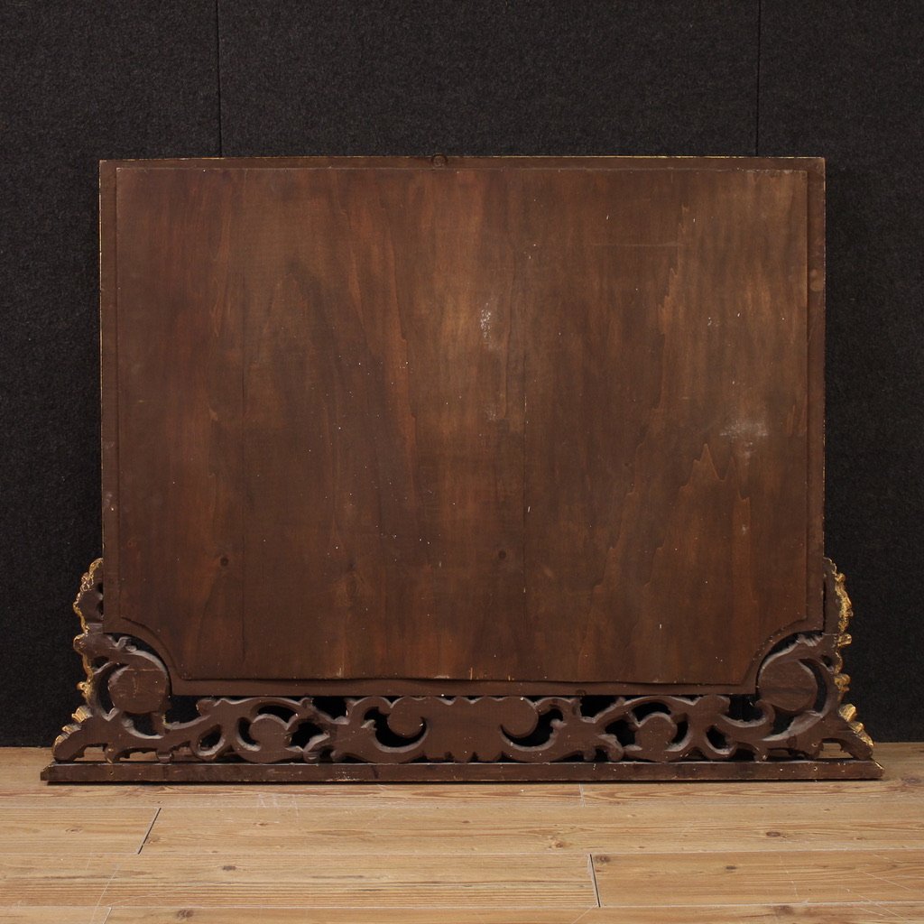 Great 20th Century Italian Overmantel Mirror-photo-8