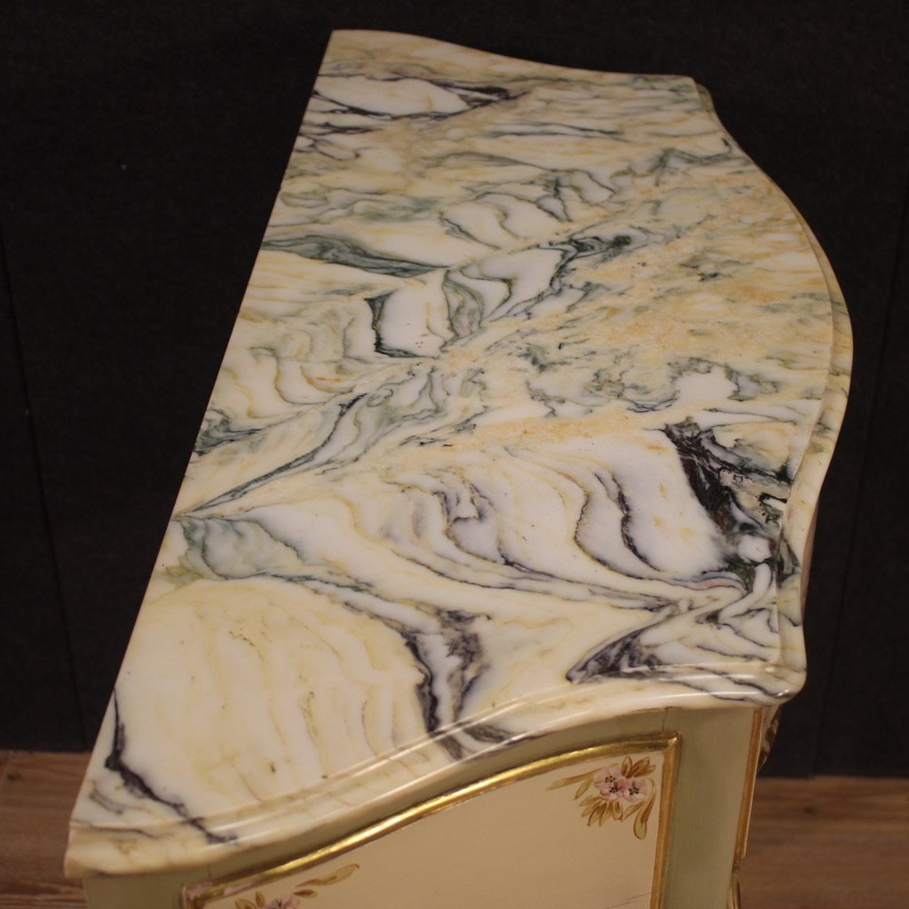 Console Italienne Laquée Du Milieu Du 20ème Siècle-photo-2