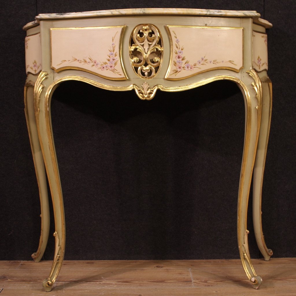 Console Italienne Laquée Du Milieu Du 20ème Siècle-photo-6