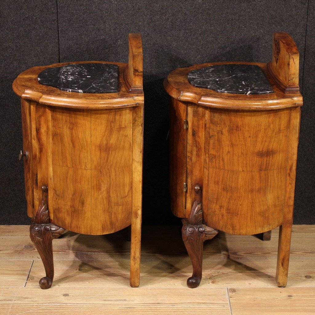 Paire De Tables De Chevet Italiennes Du 20ème Siècle-photo-1