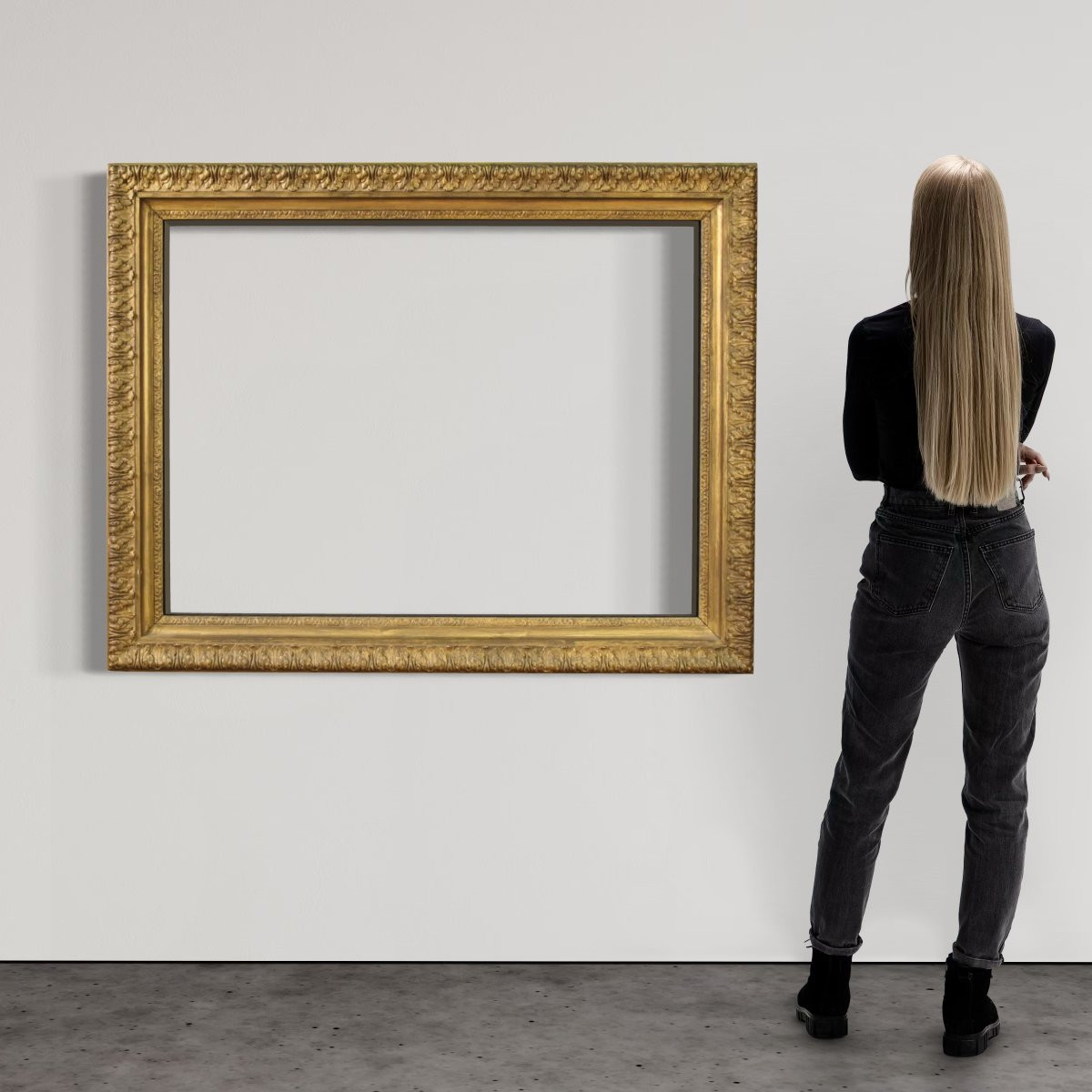Great 20th Century Gilded Wooden Frame-photo-2