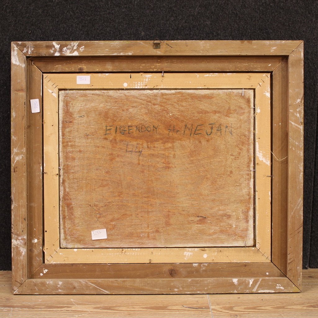 Petit Tableau De Paysage Signé Du 20ème Siècle-photo-4