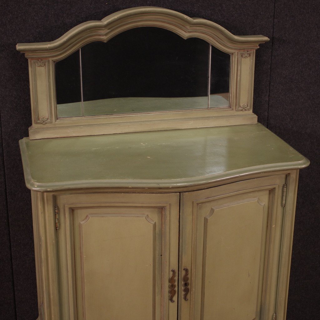 Pair Of 20th Century Italian Sideboards With Mirror-photo-3