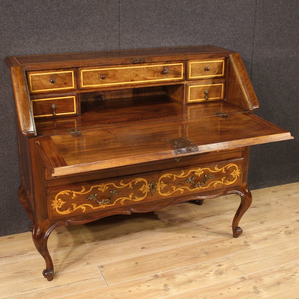 Great Italian Inlaid Bureau From The 20s-photo-3