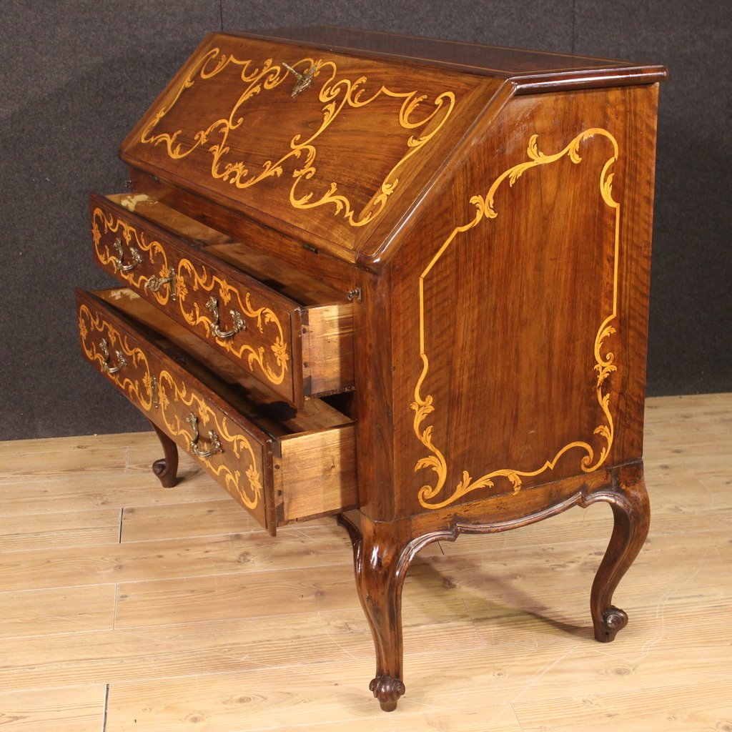 Great Italian Inlaid Bureau From The 20s-photo-7
