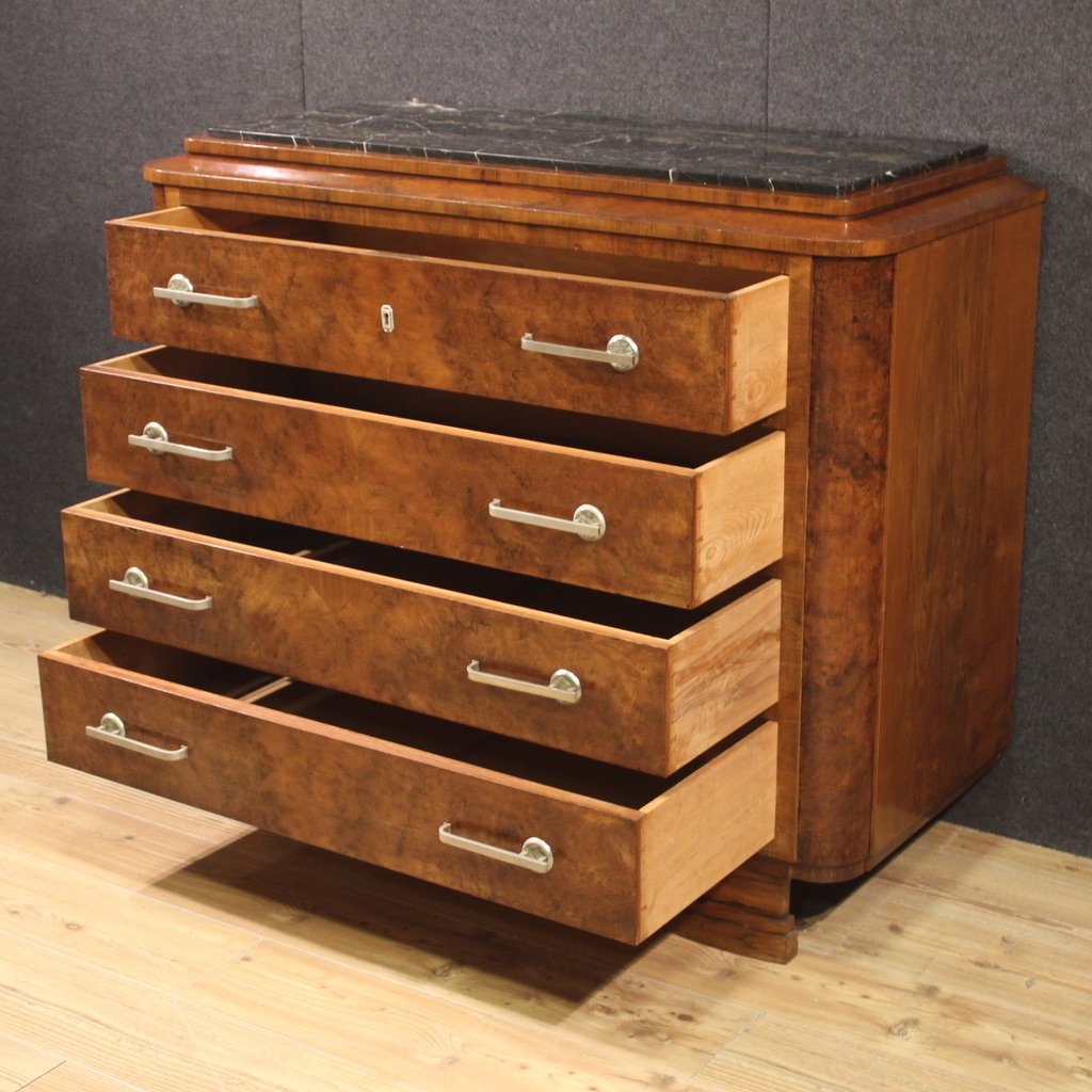 Italian 20th Century Art Deco Style Chest Of Drawers-photo-7