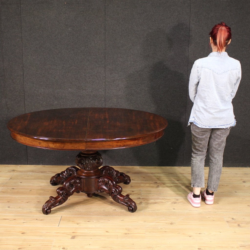 Table Extensible En Acajou Du 19ème Siècle-photo-2
