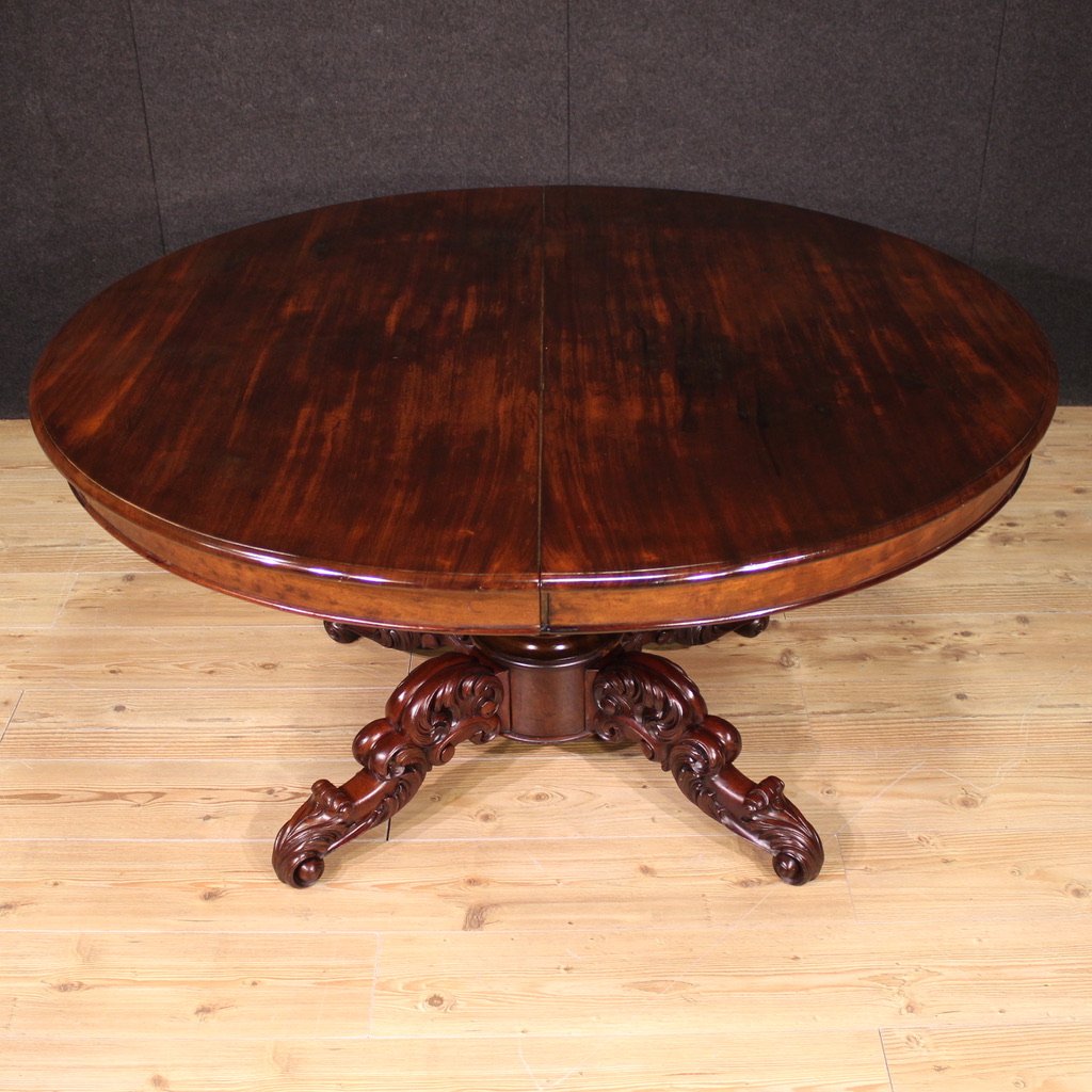Table Extensible En Acajou Du 19ème Siècle-photo-2