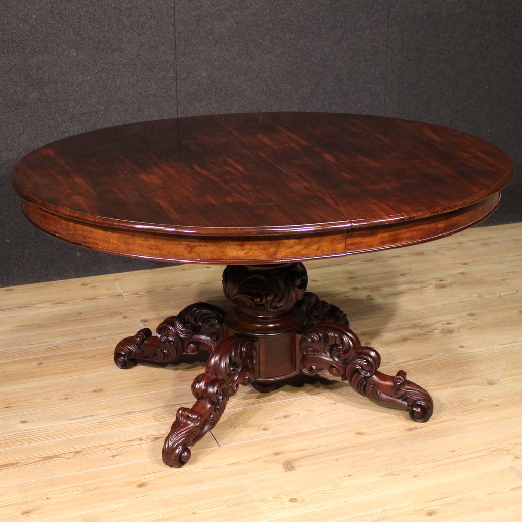 Table Extensible En Acajou Du 19ème Siècle