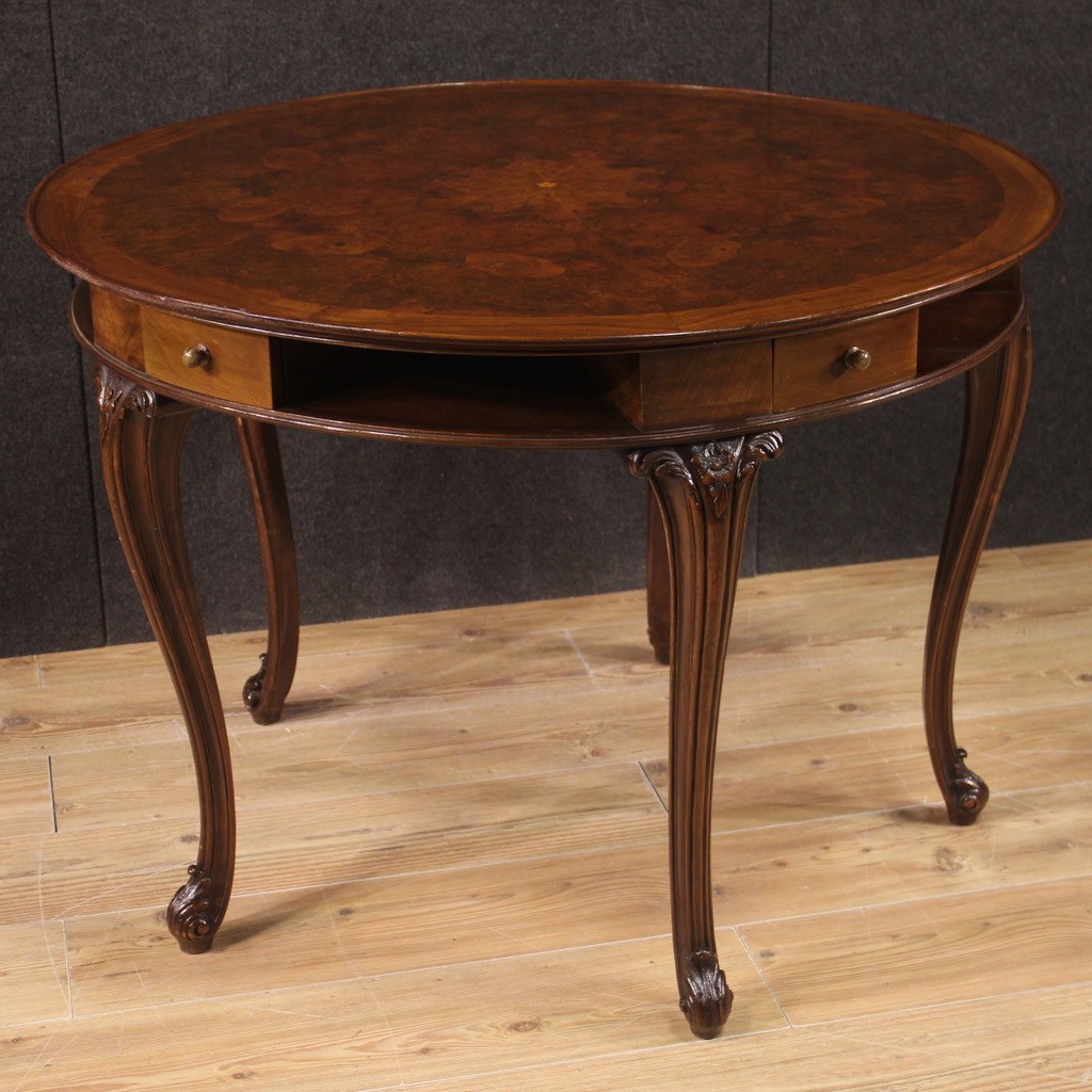 Grande Table à Jeux Italienne Du 20ème Siècle