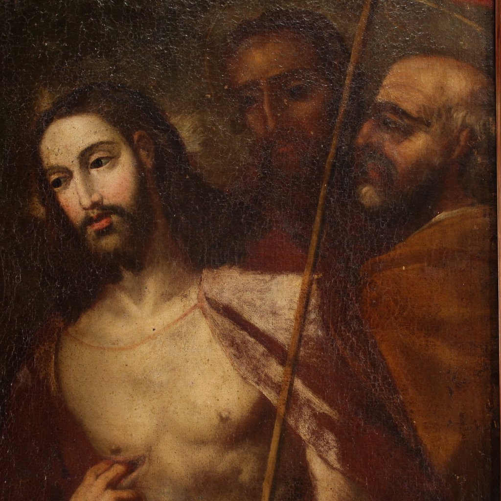 Great 17th Century Italian Painting, The Incredulity Of Saint Thomas-photo-5