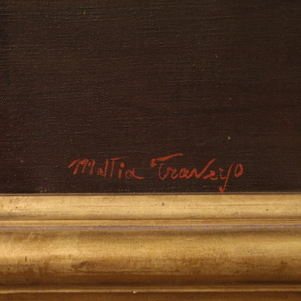 Italian Popular Scene Painting Signed By Mattia Traverso-photo-4