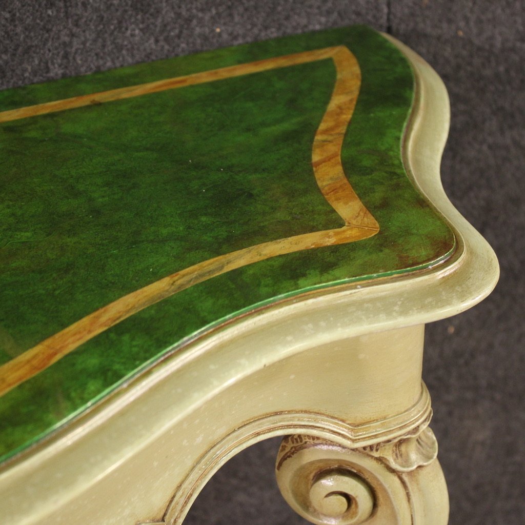 Console italienne laquée et peinte-photo-2