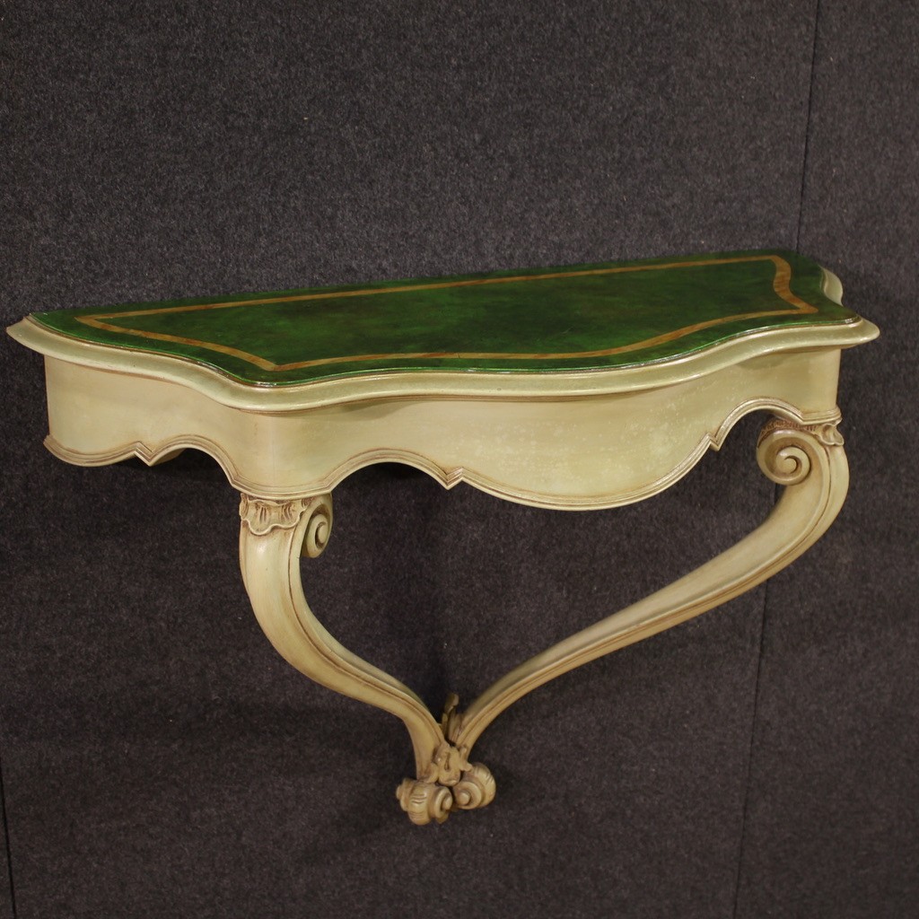Console italienne laquée et peinte