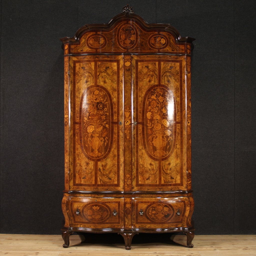 Inlaid Lombard Wardrobe In Louis XV Style-photo-2