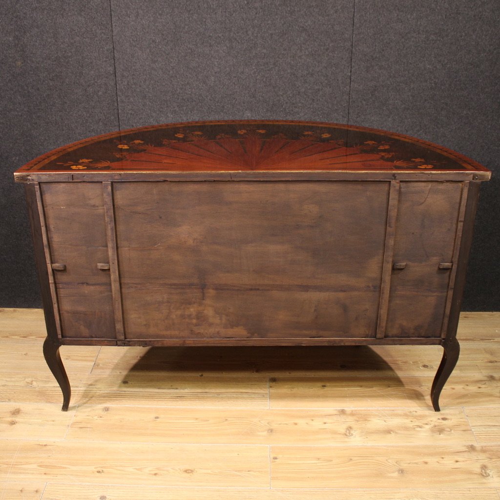 20th Century Inlaid Half Moon Sideboard-photo-2
