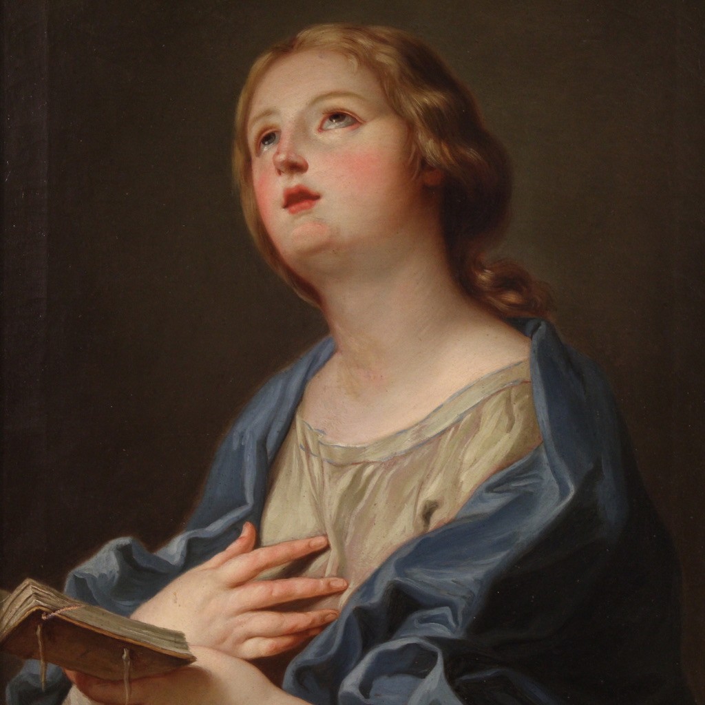 Peinture italienne du 19ème siècle, Madone en prière