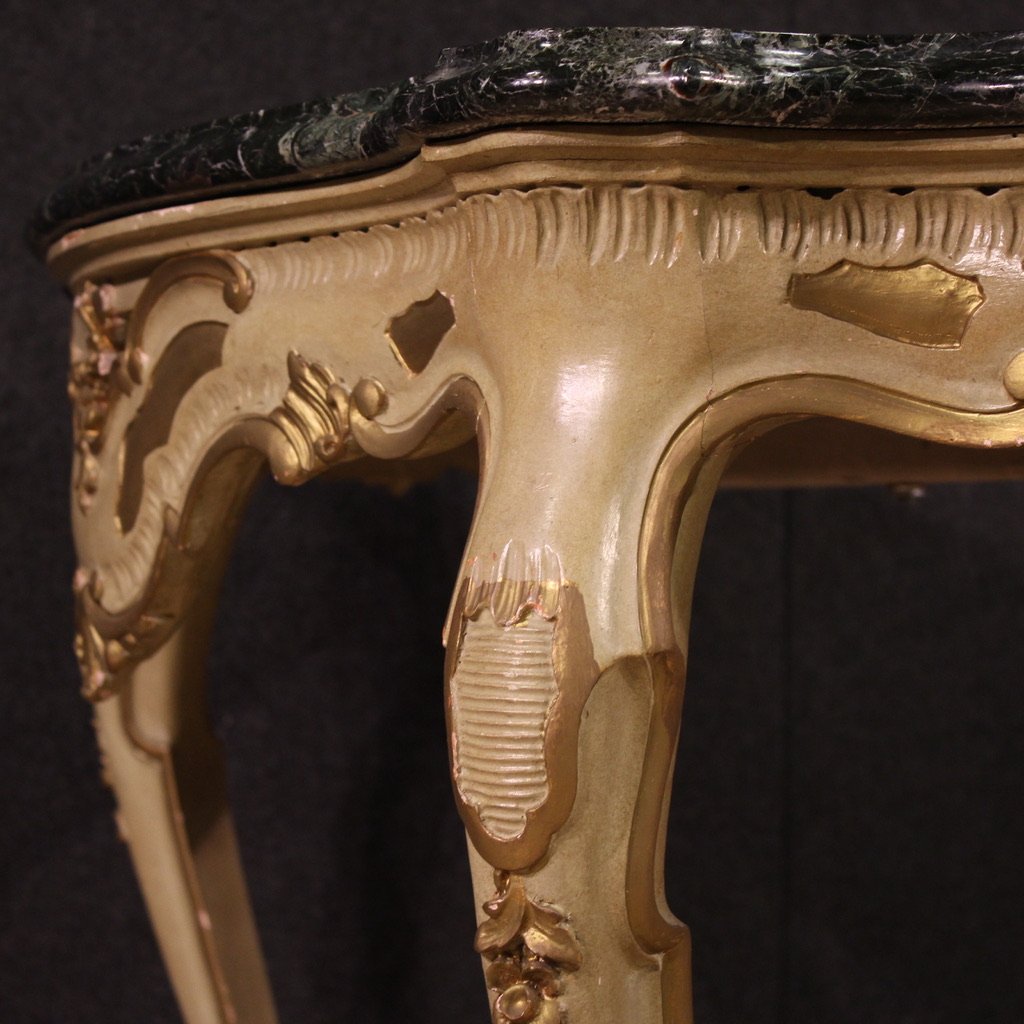 20th Century Italian Lacquered And Gilded Console-photo-2