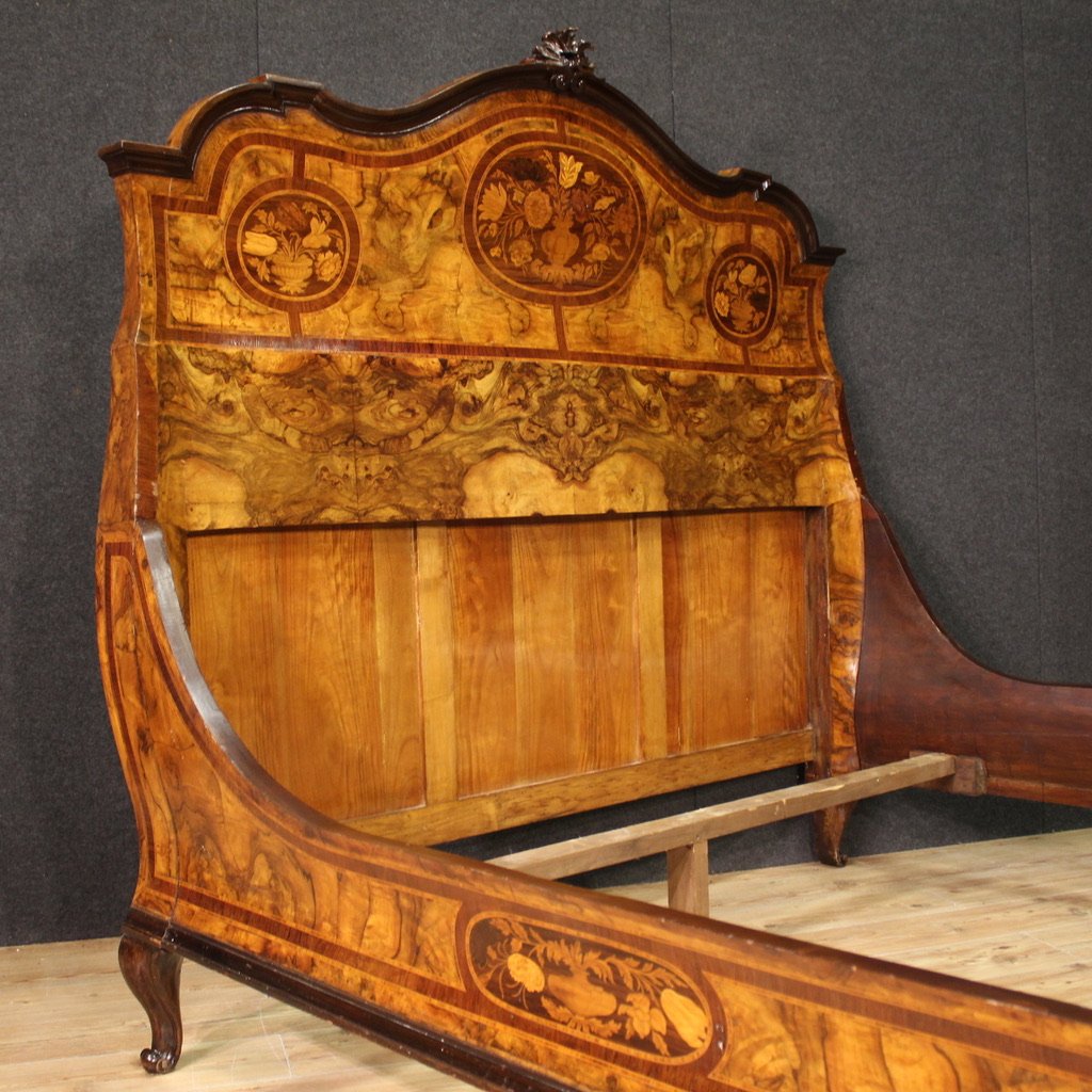 Lombard Double Bed In Louis XV Style From The 20th Century-photo-4