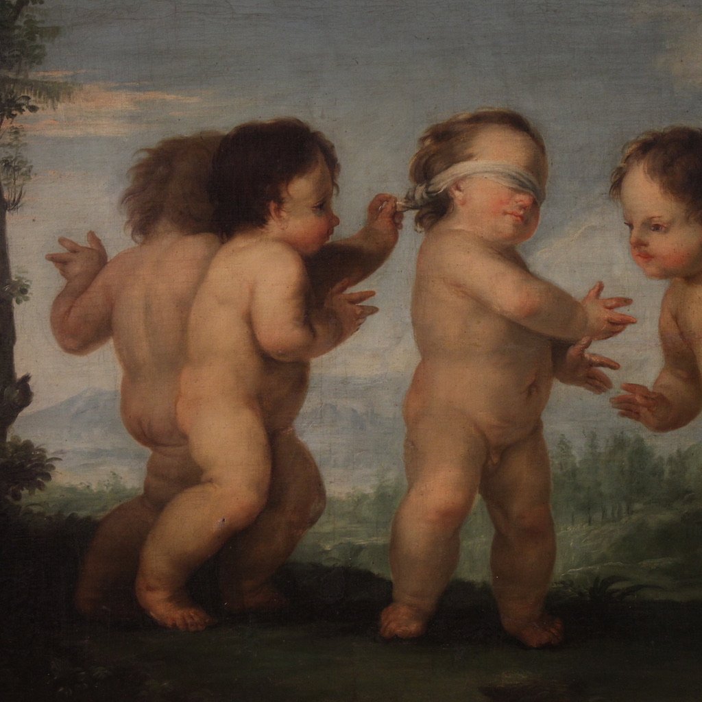 Peinture rococo du 18ème siècle, Jeu des chérubins-photo-3