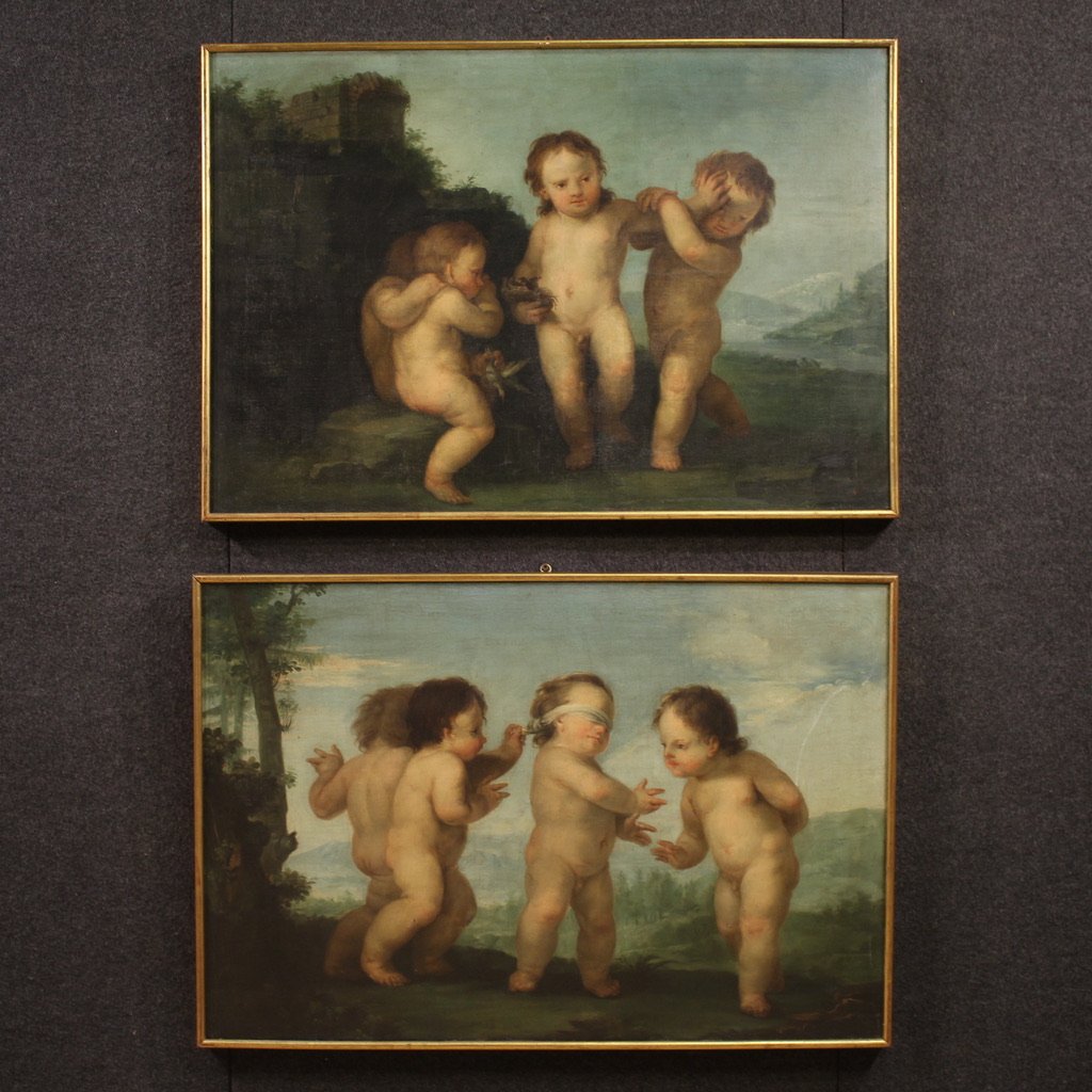 Peinture rococo du 18ème siècle, Jeu des chérubins-photo-1